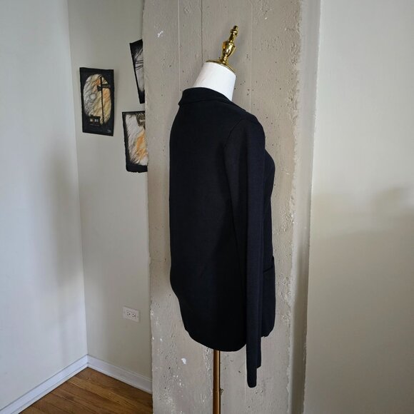 J. Crew Petite Schoolboy Sweater Blazer Knit Jacket Single Button Black NWT - Picture 6 of 8